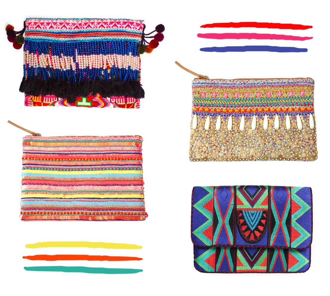 colourful clutches