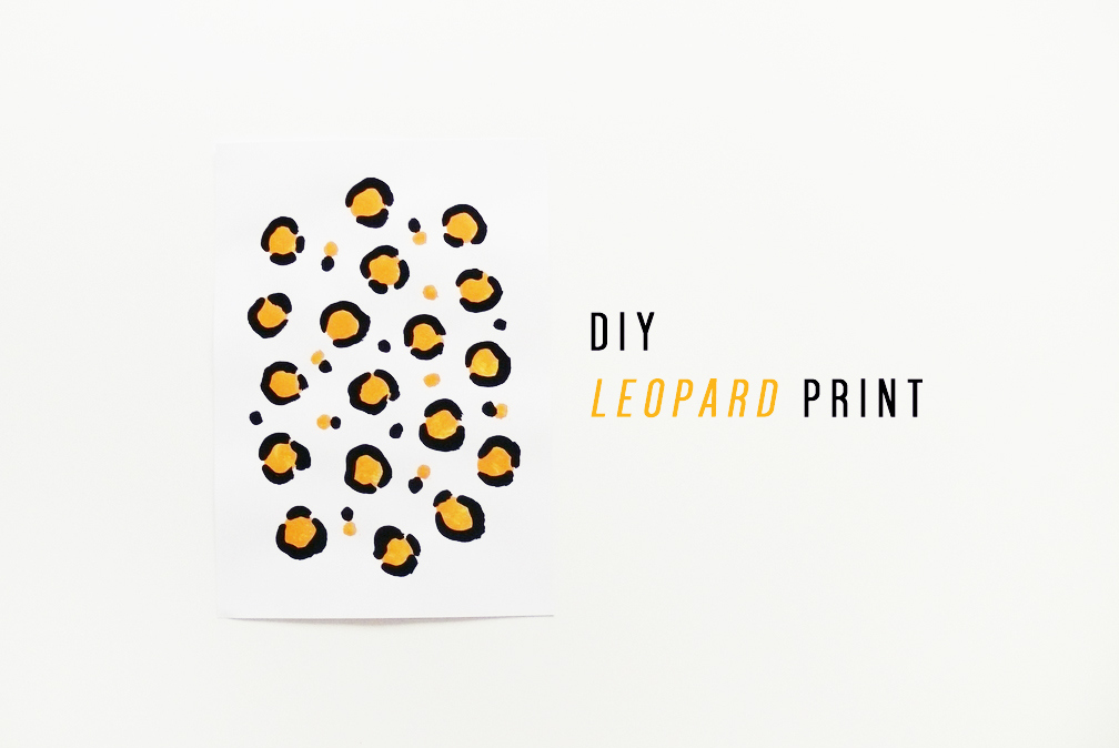 how to: diy leopard print