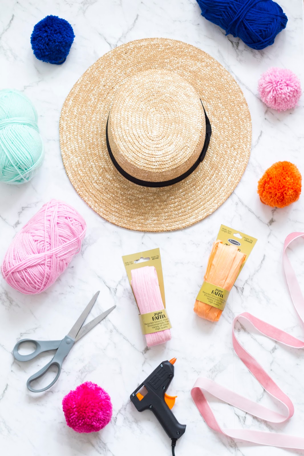 3 Colourful Ways To Update A Plain Straw Hat
